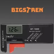 Tester baterií digitální BT-168D, R3, R6, R20, R14, 9V Bigstren 19898