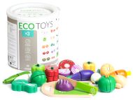 Dřevěná zelenina na krájení 20ks Ecotoys