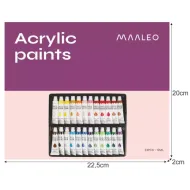 Akrylové barvy 24 ks / 12 ml Maaleo 20363