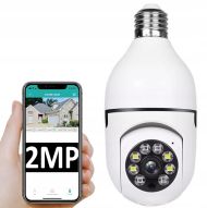 Bezpečnostní otočná Wifi kamera v žárovce 4K 360° s LED a nočním viděním 364-E