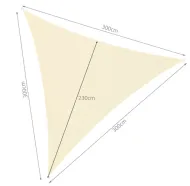 Stínící plachta proti slunci 3x3x3 béžová Gardlov 23146
