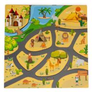 Pěnová podložka pro děti safari puzzle 9ks 93x93cm