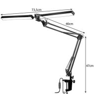 Multifunkční nastavitelná stolní lampa 168 LED, 24W, 3200-6000k, černá Izoxis 23080